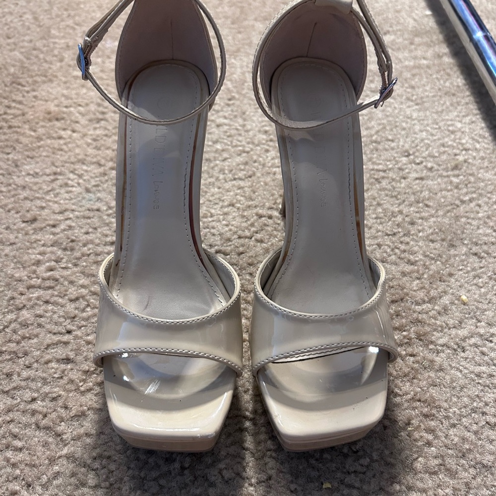 Wild Diva Cream High Heel Sandals
